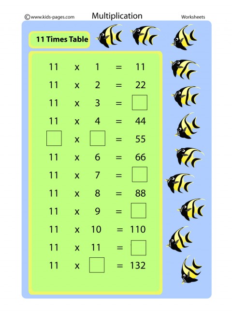 11-times-table-worksheet